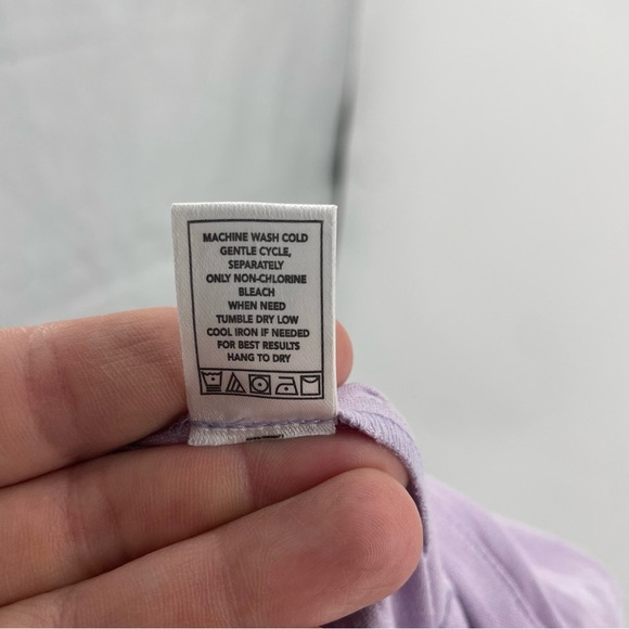 Monrow Halter Polo Linen-Blend Jumpsuit light purple Sz S - Picture 11 of 12